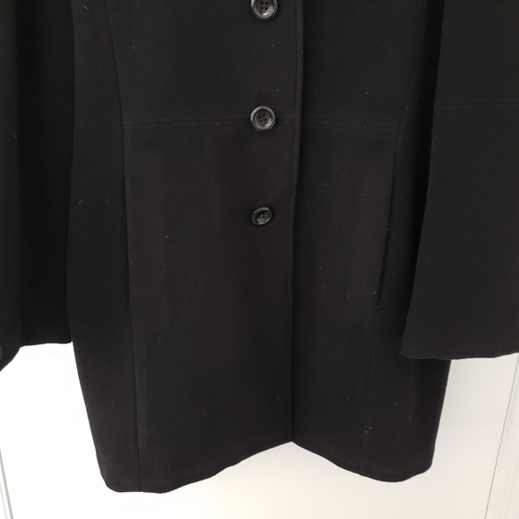 Liz Claiborne || Plus 18 Black Coat Wool Blend - Picture 4 of 4